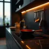 Non-stick vs stainless steel utensils displayed on a kitchen countertop with essential cookware for beginner cooks
